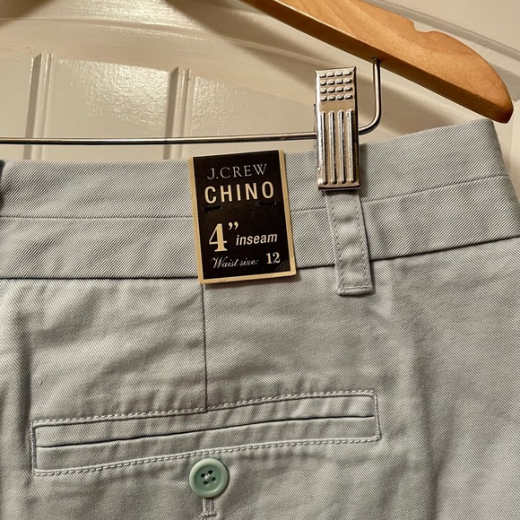 NWT, J. Crew Chino Shorts, Size 12, 4” inseam, light blue - Picture 4 of 4